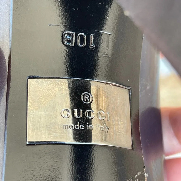 Gucci gray/black heels size 10B - Picture 9 of 11